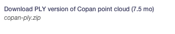 Download PLY version of Copan point cloud (7.5 mo)
copan-ply.zip